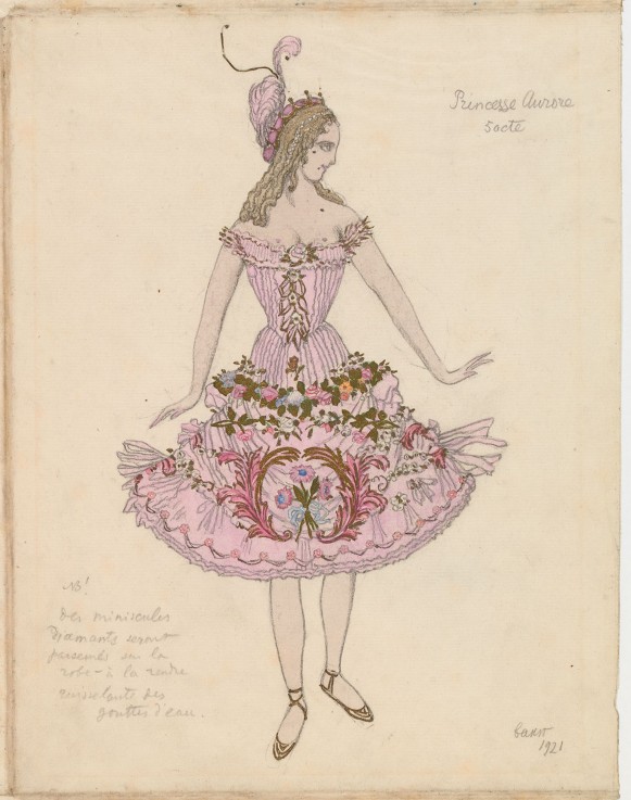 Costume design for the ballet Sleeping Beauty by P. Tchaikovsky de Leon Nikolajewitsch Bakst