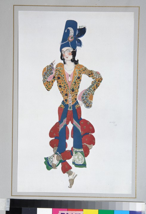 Costume design for the ballet Sheherazade by N. Rimsky-Korsakov de Leon Nikolajewitsch Bakst