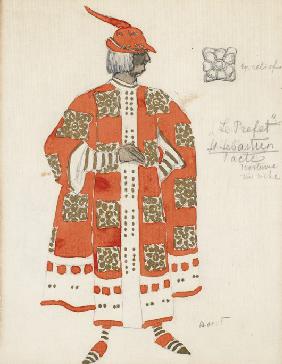 Costume design for the play "The Martyrdom of St. Sebastian" by Gabriele D'Annuzio