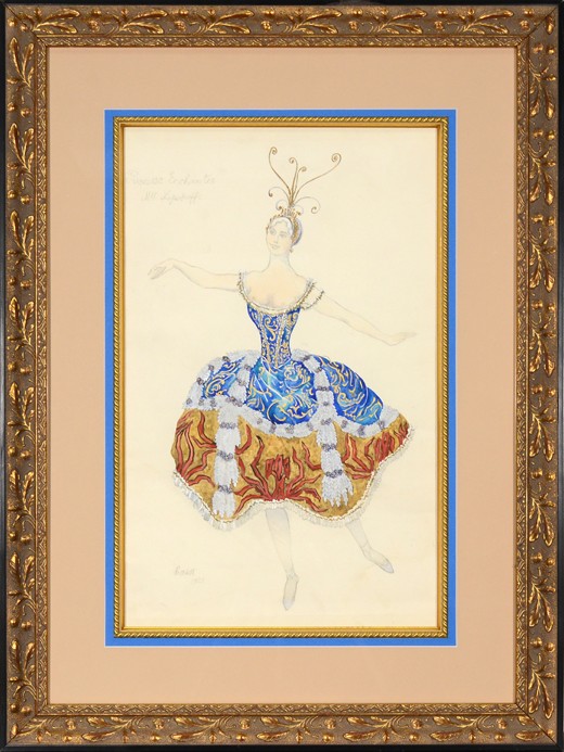 La Princesse Enchantée. Costume design for the ballet The Sleeping Princess de Leon Nikolajewitsch Bakst