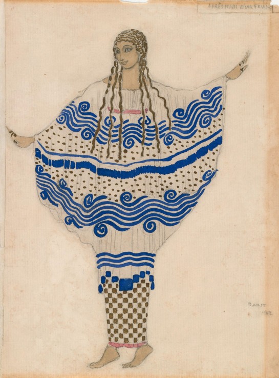 Nymph. Costume design for the ballet The Afternoon of a Faun by C. Debussy de Leon Nikolajewitsch Bakst
