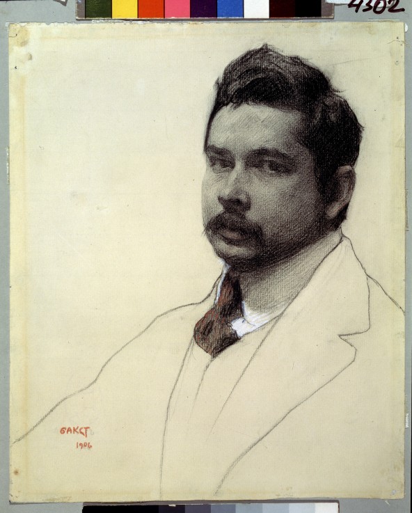 Portrait of the artist Konstantin Somov (1869-1939) de Leon Nikolajewitsch Bakst