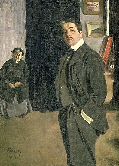 Portrait of Sergei Pavlovich Diaghilev (1872-1929) with his Nurse de Leon Nikolajewitsch Bakst