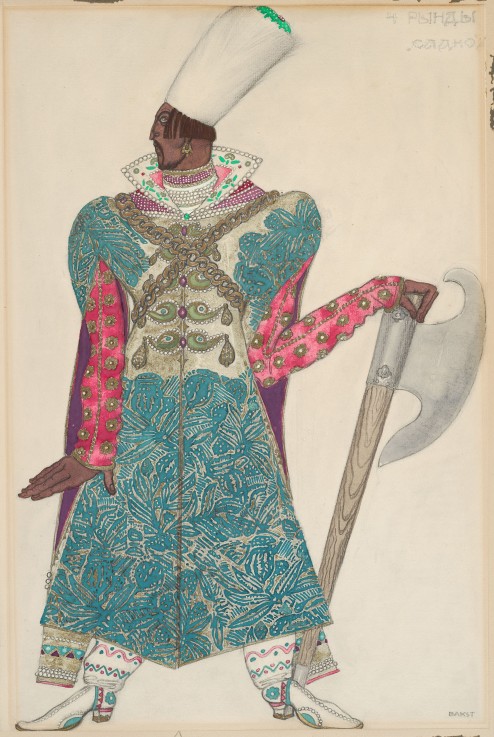 Rynda. Costume design for the opera Sadko by N. Rimsky-Korsakov de Leon Nikolajewitsch Bakst