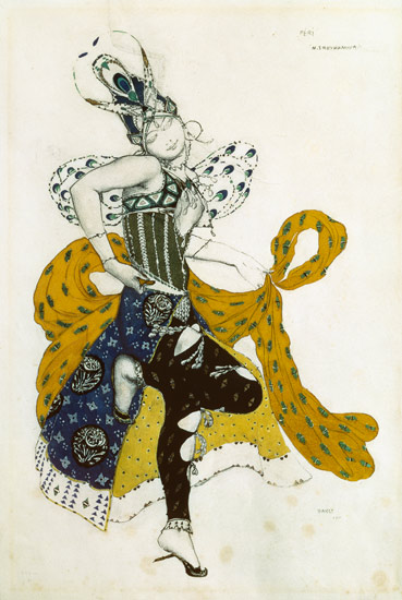 Sketch for the ballet 'La Peri', by Paul Dukas (1865-1935) de Leon Nikolajewitsch Bakst