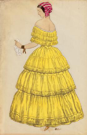 Costume design for the ballet Les Papillons by Robert Schumann