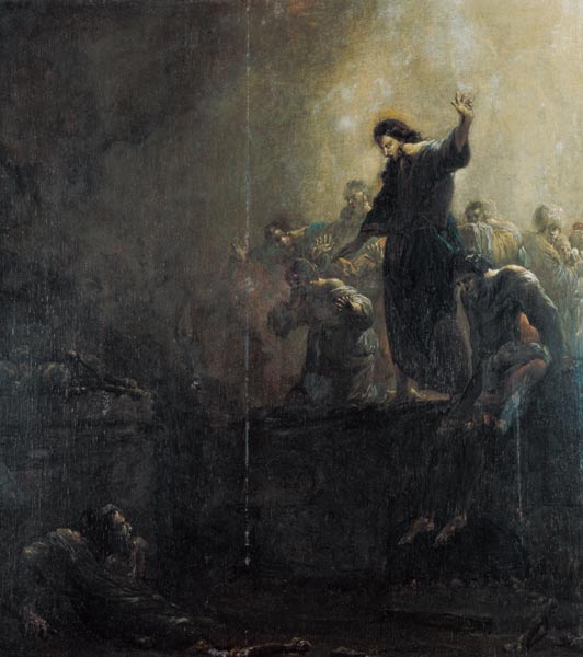 The Auferweckung of the Lazarus. de Leonard Bramer