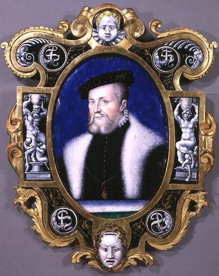 Portrait of Anne First Duke of Montmorency (1493-1567) 1556 de Leonard Limousin