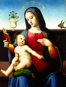 Madonna with child and goldfinch de Leonardo da Pistoia