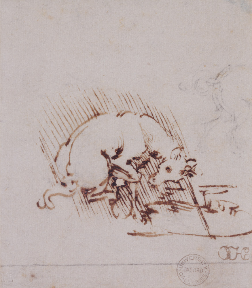 A Unicorn Dipping its Horn into a Pool of Water de Leonardo da Vinci