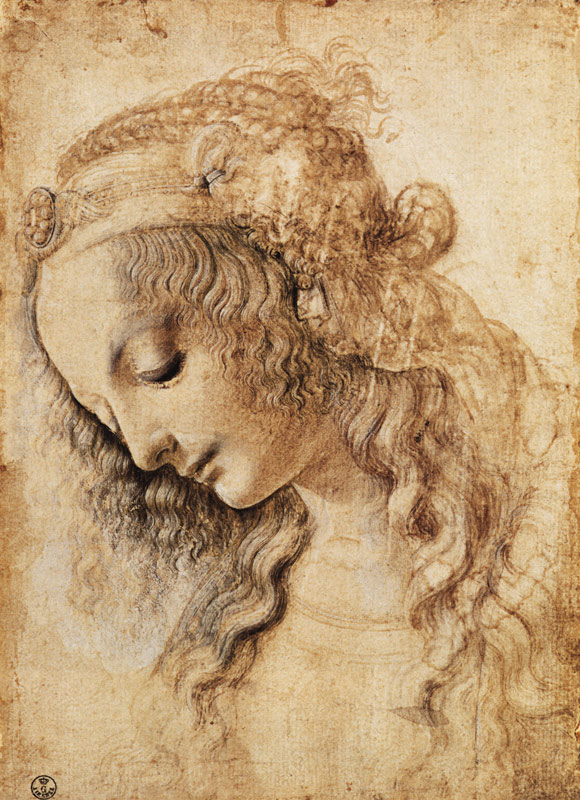 Head of a woman de Leonardo da Vinci