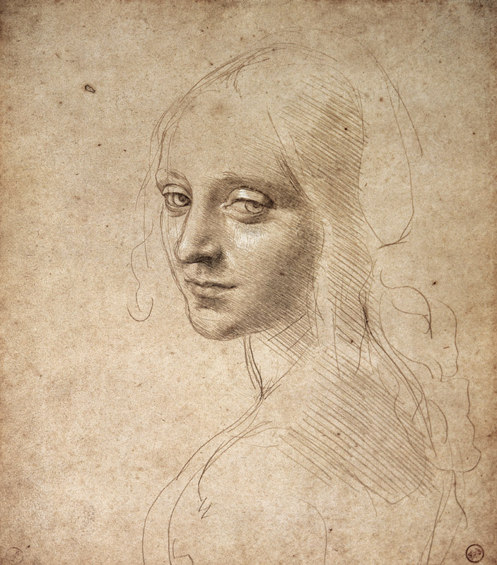Head of a woman de Leonardo da Vinci