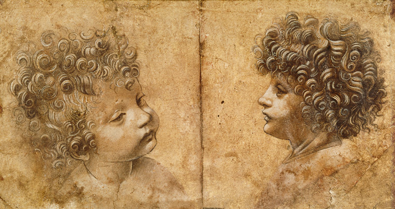 Study of a child's head de Leonardo da Vinci