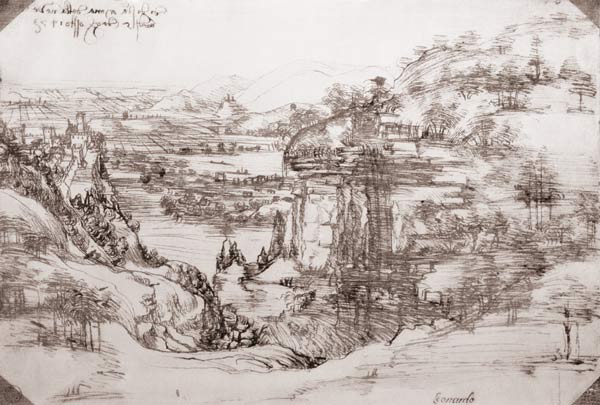 Landscape de Leonardo da Vinci