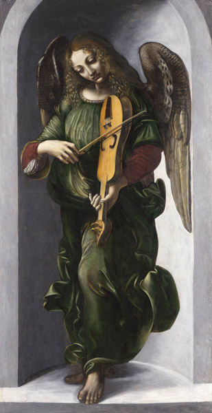 An Angel in Green with a Vielle de Leonardo da Vinci