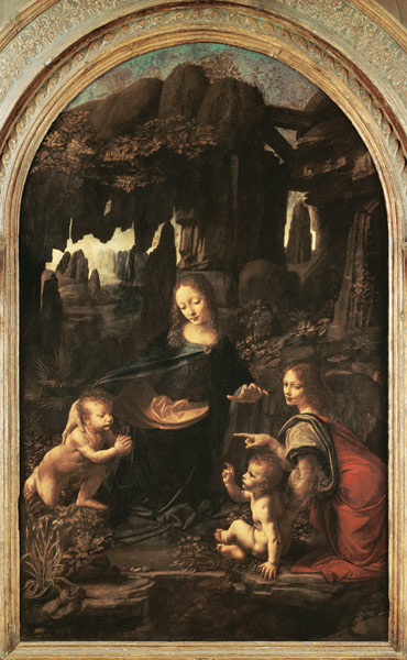 Madonna in the rock grotto (first setting) de Leonardo da Vinci