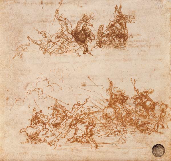 Study for the Battle of Anghiari de Leonardo da Vinci