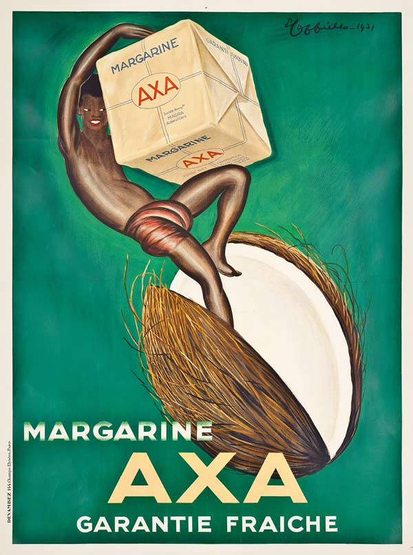 Poster advertising Axa margarine de Leonetto Cappiello