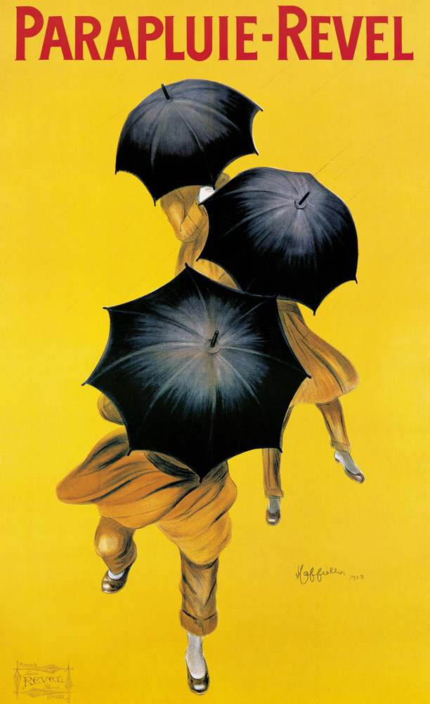 Poster advertising 'Revel' umbrellas de Leonetto Cappiello