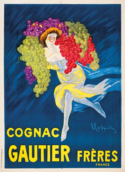 An advertising poster for Gautier Freres cognac de Leonetto Cappiello