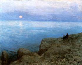 The poet Alexander Pushkin at the seashore