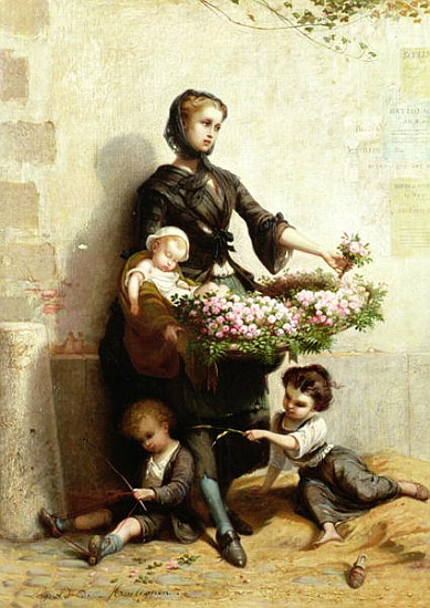 Victorian Flower Seller de Leopold de Moulignon
