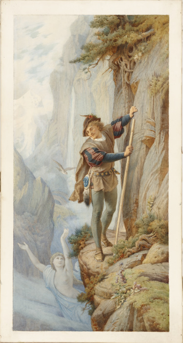 Illustration zu Schillers Berglied (linker Teil) de Leopold von Bode