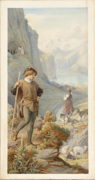 Illustration zu Schillers Berglied (rechter Teil) de Leopold von Bode