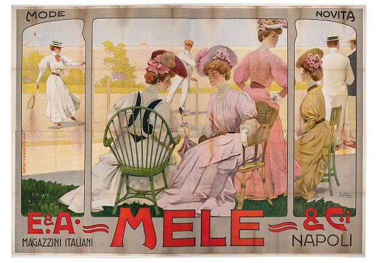 Advertising poster for the Mele Department Store of Naples de Leopoldo Metlicovitz