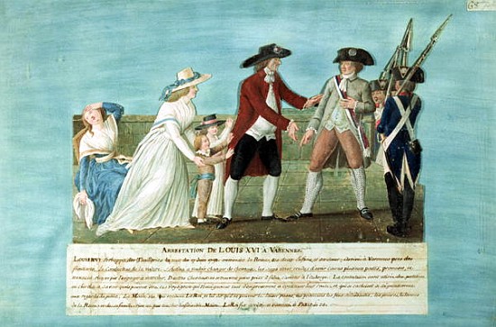 The Arrest of Louis XVI and his family at Varennes, 21 June de Lesueur Brothers
