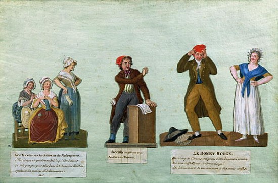 The Jacobin Knitters, a Jacobin and the Red Bonnet de Lesueur Brothers