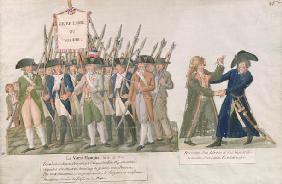 The French Vow 'Long Live Freedom or Die'; the Meeting of a Swordsman and a Member of the Revolution