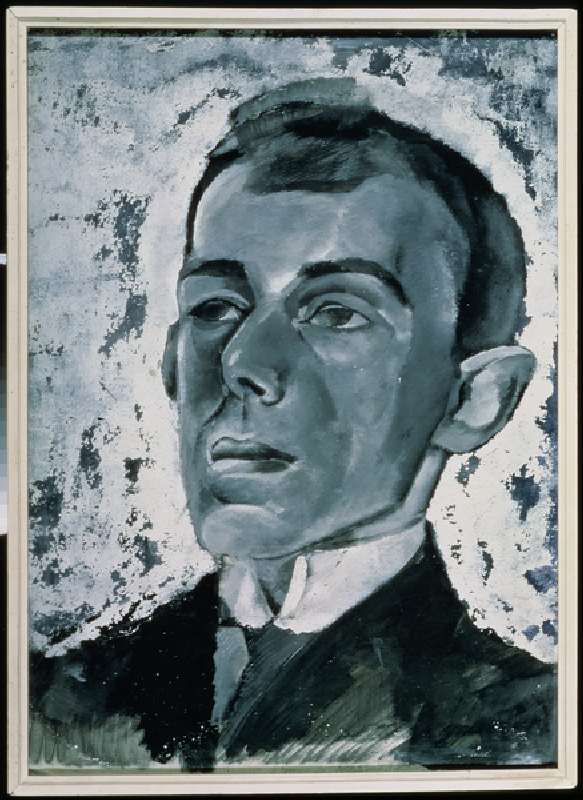 Portrait of the Poet Ossip Mandelstam (1891-1938) (gouache on paper) de Lev Aleksandrovitc Bruni