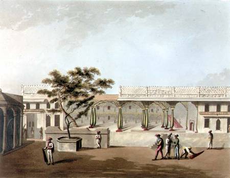 North Front of Tippoo's Palace, Bangalore, plate 9 from 'Pictorial Scenery in the Kingdom of Mysore' de Lieutenant James Hunter