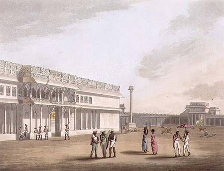 The Square and Entrance into Tippoo's Palace, Bangalore, plate 12 from 'Pictorial Scenery in the Kin de Lieutenant James Hunter