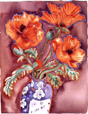 Chinese Poppies, 1989 (w/c on paper) 