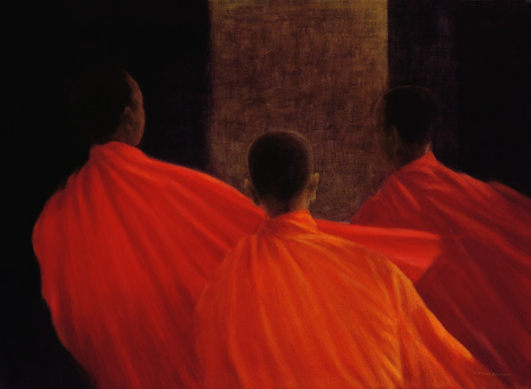 Four Monks (oil on canvas)  de Lincoln  Seligman
