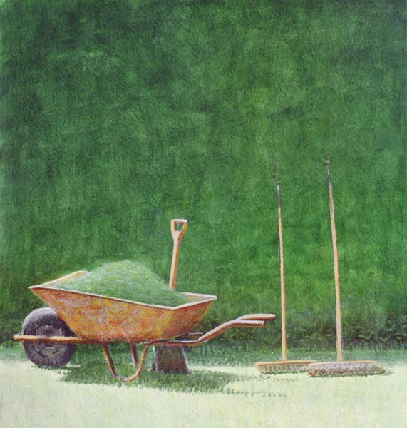 Gardening Still Life, 1985 (acrylic on paper)  de Lincoln  Seligman
