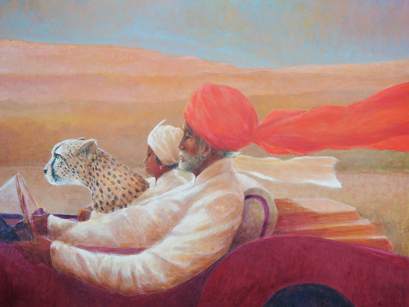Maharaja, Boy and Cheetah 1 de Lincoln  Seligman