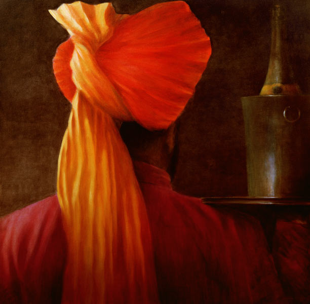 Wine Waiter at the Taj (oil on canvas)  de Lincoln  Seligman