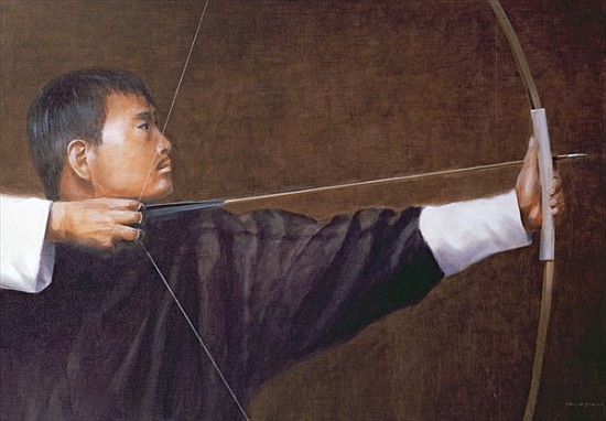 Archer, Bhutan (oil on canvas)  de Lincoln  Seligman