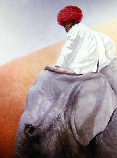 Elephant Boy (oil on canvas)  de Lincoln  Seligman
