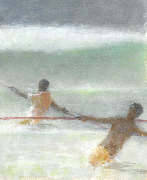 Fishermen Hauling Nets de Lincoln  Seligman