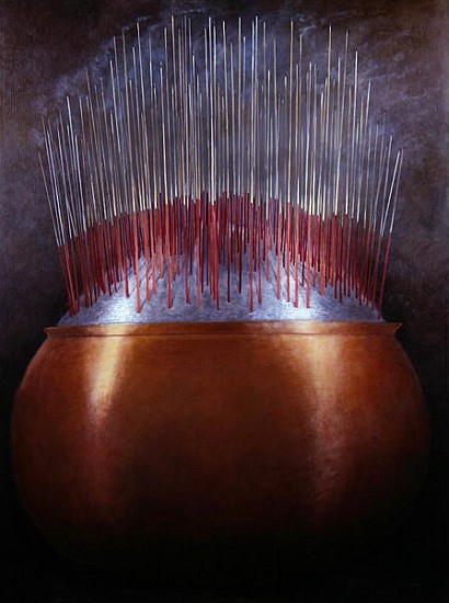Incense Sticks (oil on canvas)  de Lincoln  Seligman