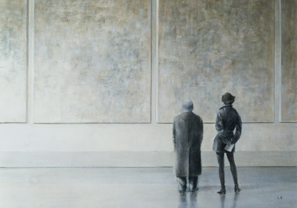 Man and Woman in an Art Gallery  de Lincoln  Seligman