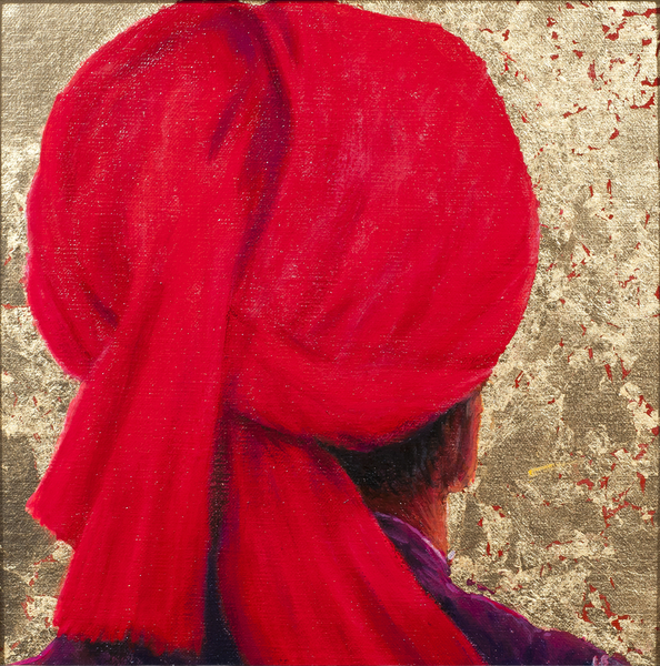 Red Turban on Gold Leaf de Lincoln  Seligman