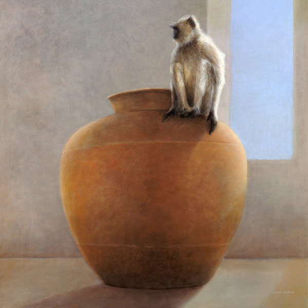Temple Monkey (oil on canvas)  de Lincoln  Seligman