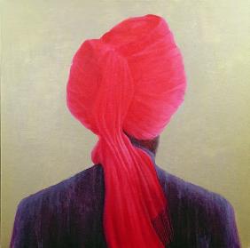 Red Turban, Purple Jacket (oil on canvas) 