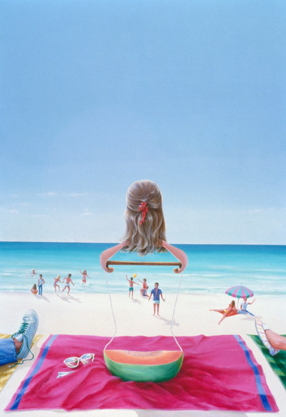 Wrigley Gum Girl I (acrylic on canvas)  de Lincoln  Seligman