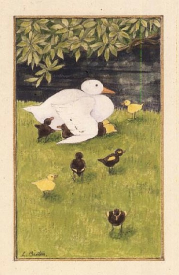 Mother Duck with Ducklings de Linda  Benton